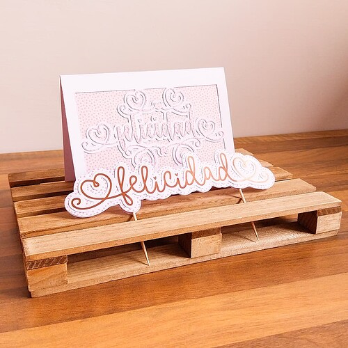 Cake topper  and greeting car - felicidad