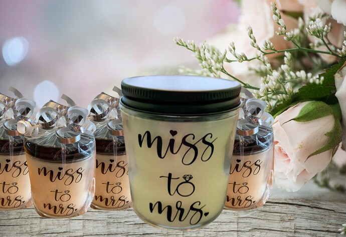 bridal shower candle favor