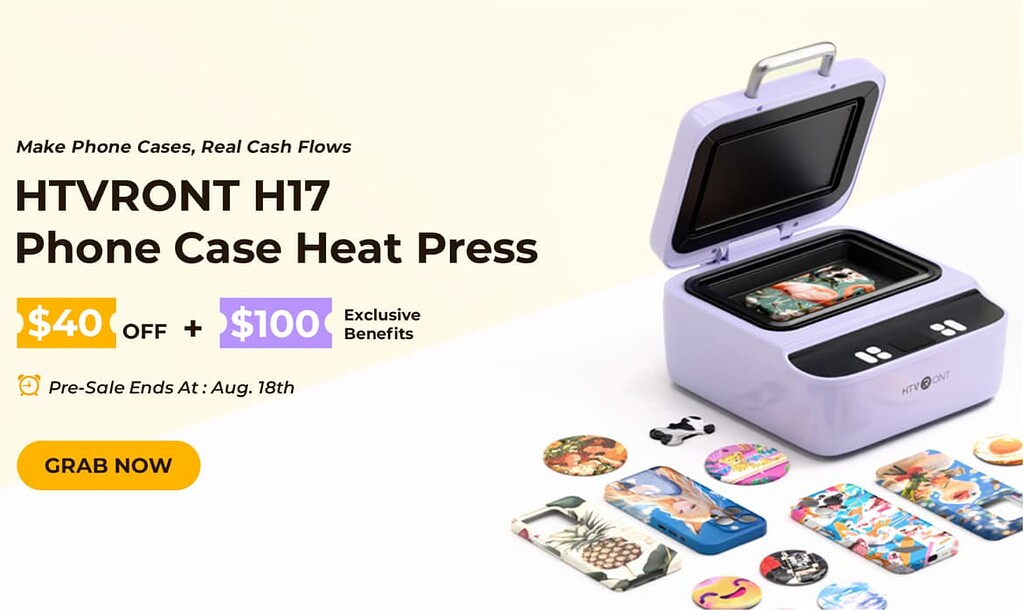 HTVRONT H17 Phone Case Heat Press | Pre-sale's On - Heat Presses - HTVRONT | LOKLiK Community HTVRONT H17 Phone Case Heat Press | Pre-sale's On - Heat Presses - HTVRONT | LOKLiK Community