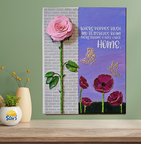 Where poppies blush and butterflies roam