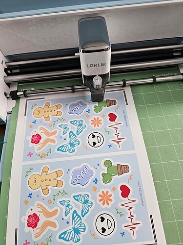 print sheet on the mat