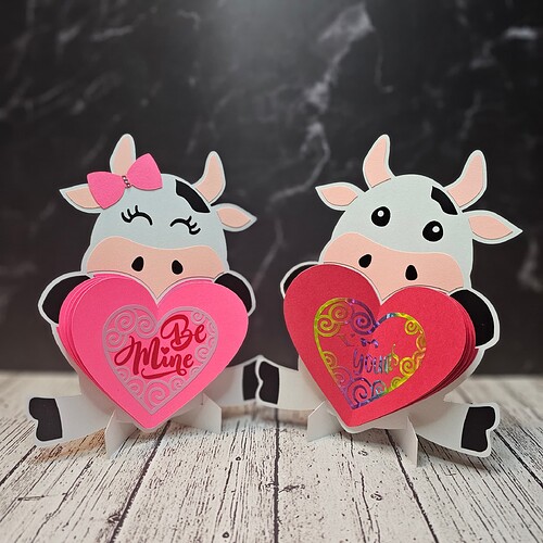 BF GF 3D Valentine Display Cows