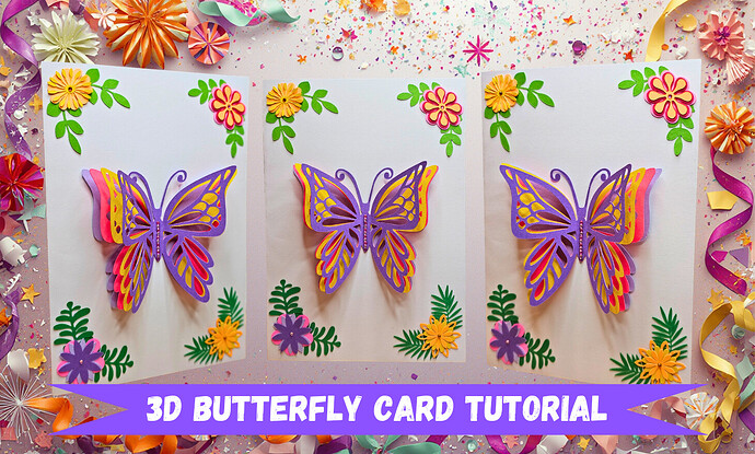 3D Butterfly Card Tutorial