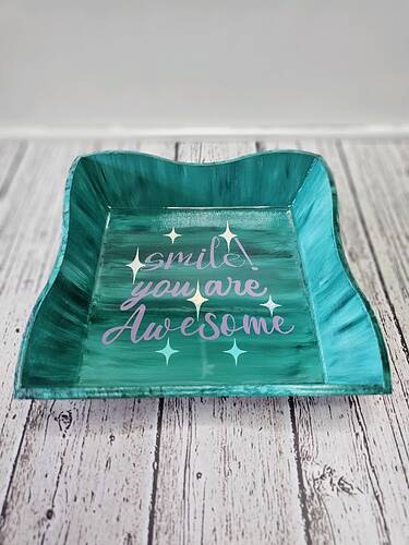 Smile! You Are Awesome Decorative Tray
