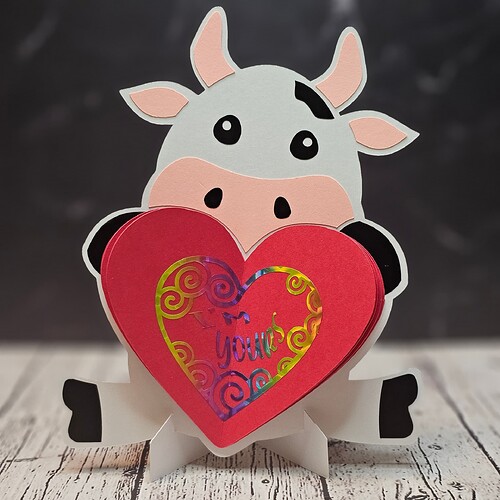 Moo-st Be Yours 3D Valentine Display Cow