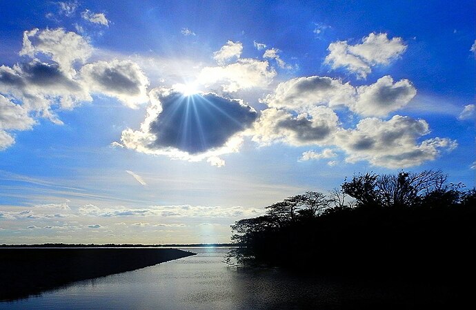 Sunbeams Behind the Clouds