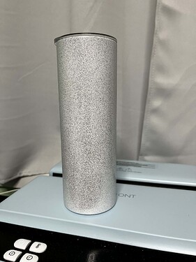 white glitter tumbler