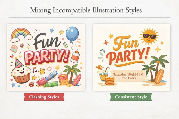 Mixing Incompatible Illustrations