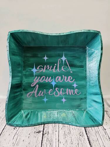 Smile! You Are Awesome Decorative Tray