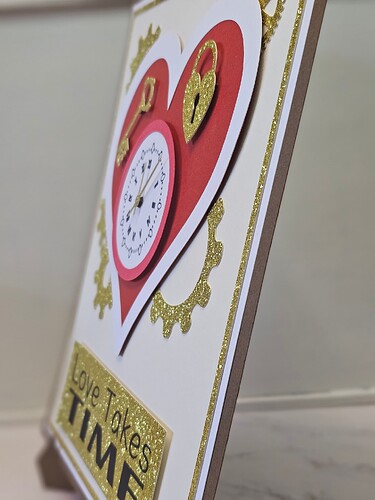 Love Takes Time Layered Clock-Heart Art2